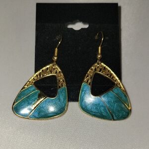 Edgar Berebi Elegant Gold and Turquoise Earrings
